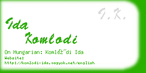 ida komlodi business card